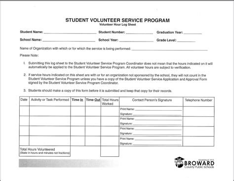 Broward County Schools Volunteer Form
